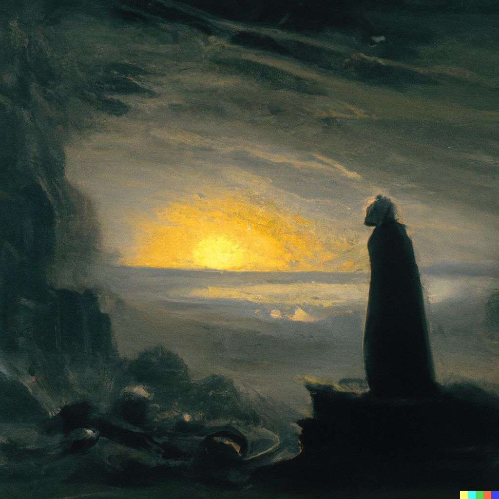a representation of anxiety, painting by Caspar David Friedrich